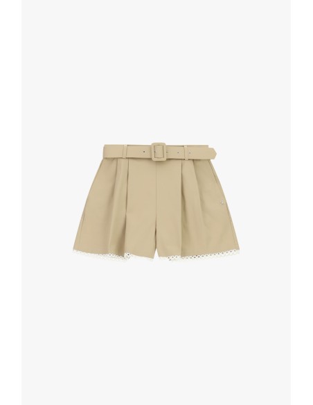 Regular-fit shorts met tailleband en geperforeerde zoom, alsjeblieft
