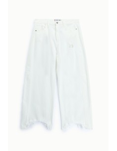 Pantalon palazzo taille haute à ourlet effiloché s’il vous plaît 2