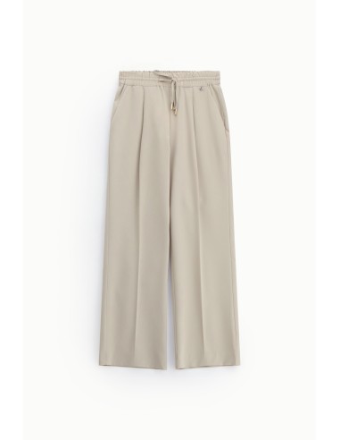 Pantalon palazzo à taille élastiquée avec pinces Dixie