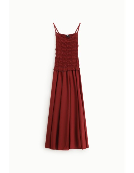 Robe longue avec corsage froncé Dixie