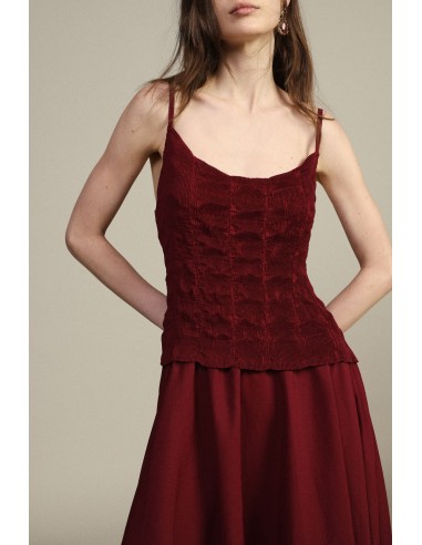 Robe longue avec corsage froncé Dixie