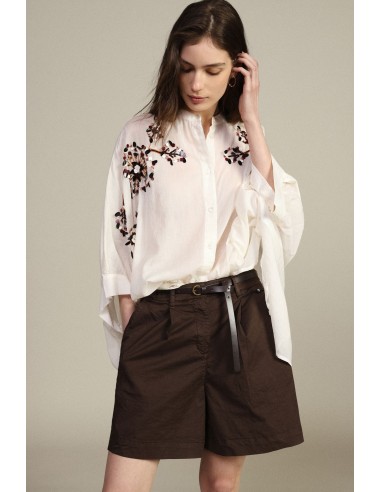 Chemise oversize avec broderies florales Dixie