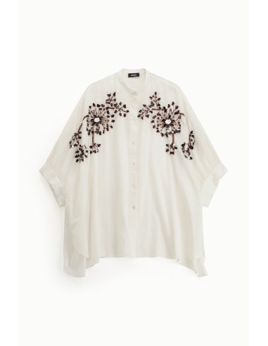 Chemise oversize avec broderies florales Dixie