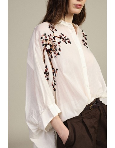 Chemise oversize avec broderies florales Dixie
