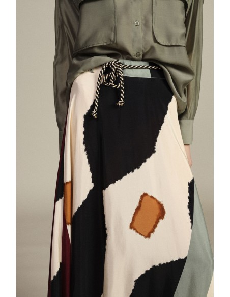 Uitlopende rok met ceintuurdetail Dixie