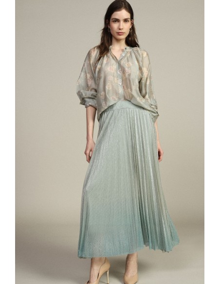 Dixie geplooide midi-rok