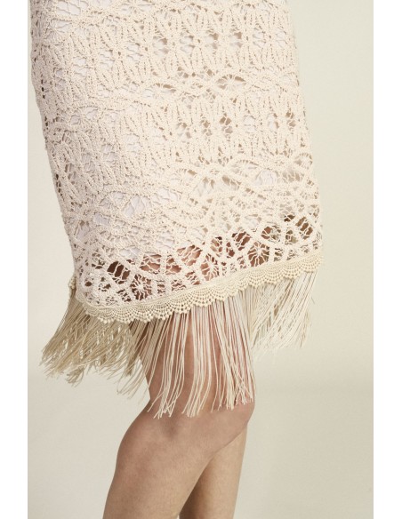 Jupe courte au crochet à franges Dixie