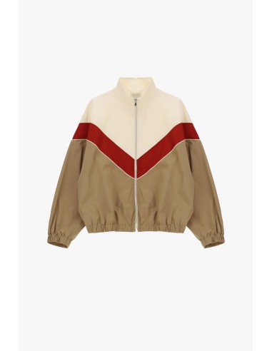 Bomber zippé à motif géométrique et poignets élastiqués Dixie