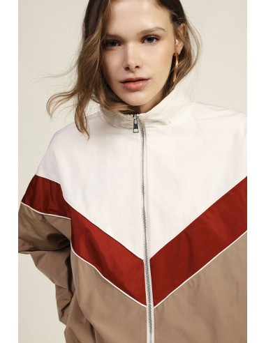 Bomber zippé à motif géométrique et poignets élastiqués Dixie