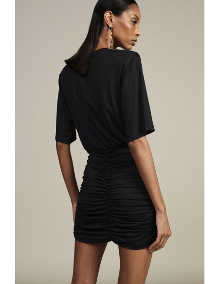Robe courte avec fronces sur le devant Dixie