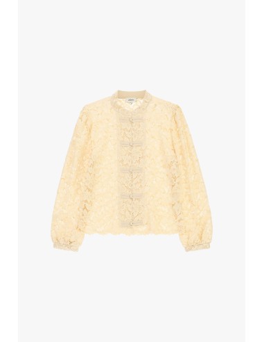 Blouse en dentelle à manches longues avec détails noués Dixie