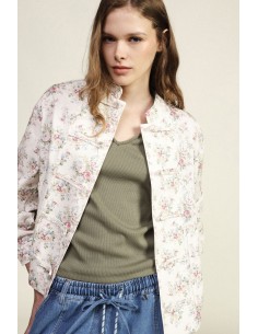 Veste matelassée à imprimé floral avec fermeture à liens Dixie