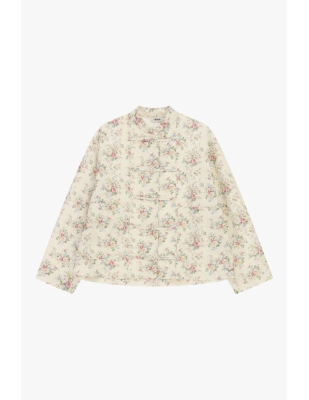 Veste matelassée à imprimé floral avec fermeture à liens Dixie
