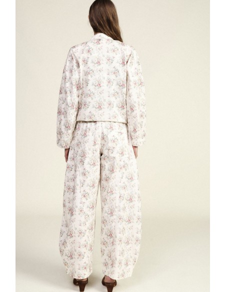 Pantalon palazzo à jambes larges avec imprimé floral Dixie