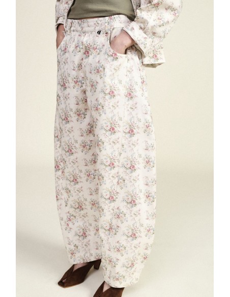 Pantalon palazzo à jambes larges avec imprimé floral Dixie