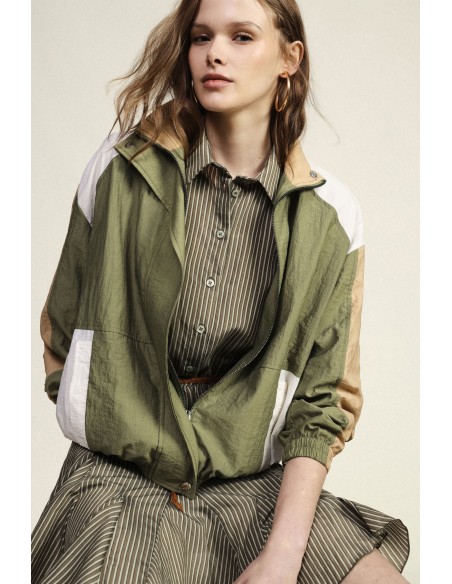 Bomber avec empiècements contrastants et poignets élastiques Dixie
