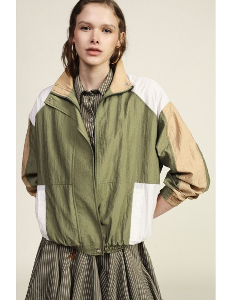 Bomber avec empiècements contrastants et poignets élastiques Dixie