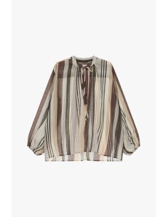 Ruime gestreepte blouse met lange mouwen Dixie 2