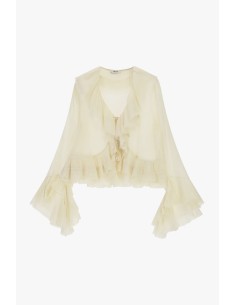 Korte blouse met ruches en wijde mouwen Dixie 2