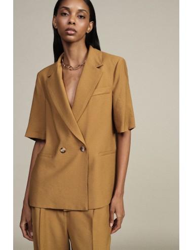 Blazer croisé à manches courtes et poches Dixie