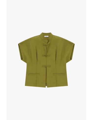 Chemise courte avec fermeture nouée et poches frontales Dixie