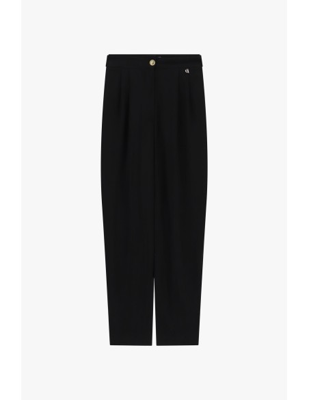 Dixie cropped palazzobroek met plooien