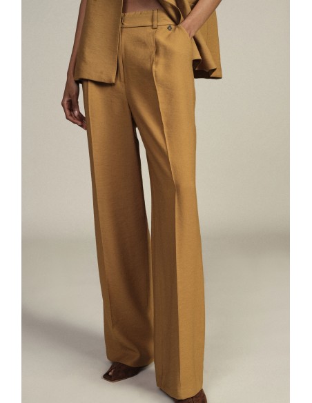 Pantalon palazzo à jambes larges avec pinces Dixie