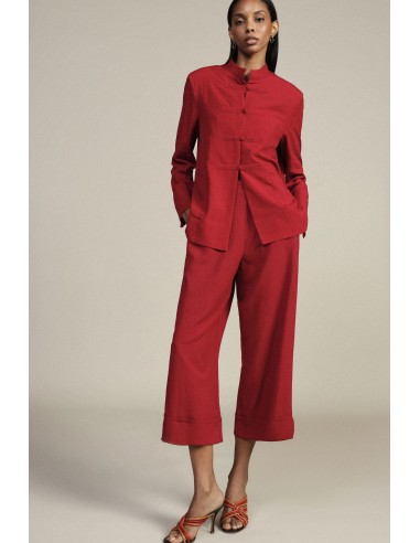 Dixie cropped palazzobroek met extra brede omslagસ્માત