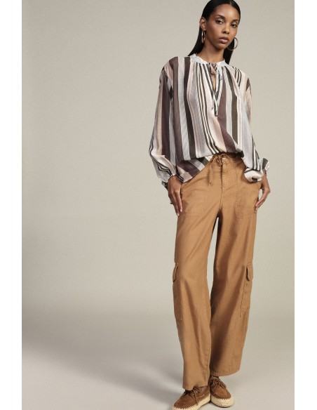 Pantalon palazzo avec poches cargo latérales Dixie