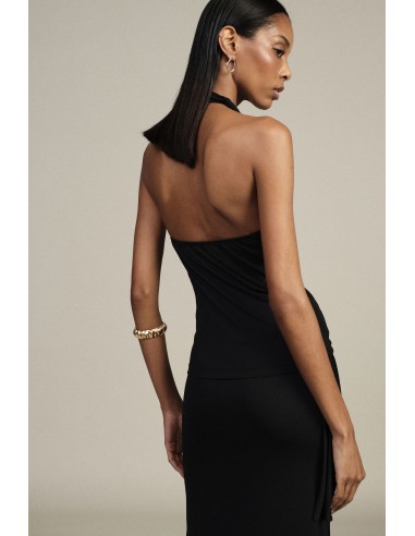 Top asymétrique avec détail broche dorée Dixie
