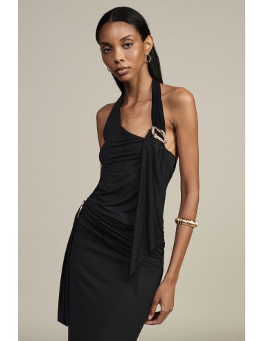 Top asymétrique avec détail broche dorée Dixie