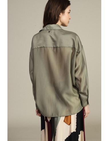 Chemisier transparent oversize avec poches plaquées sur le devant Dixie