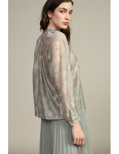 Blouse ample à motif floral et manches longues Dixie