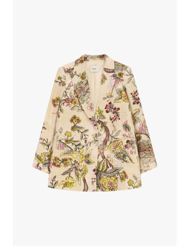 Dixie blazer met bloemenprint, enkele rij knopen en zakken