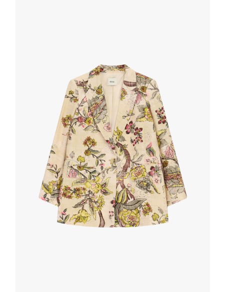 Blazer à motif floral, à boutonnage simple, avec poches Dixie