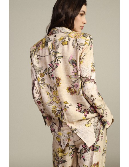 Blazer à motif floral, à boutonnage simple, avec poches Dixie
