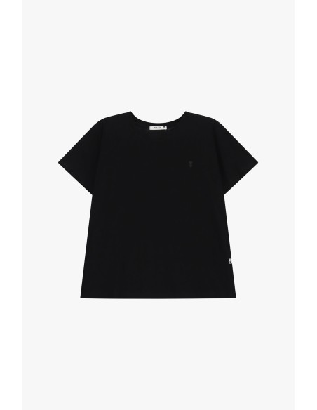 Regular-fit T-shirt met ronde hals en geborduurd logo Please