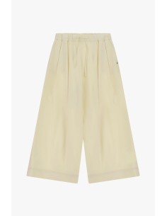 Pantalon palazzo cropped à taille élastiquée Please 2