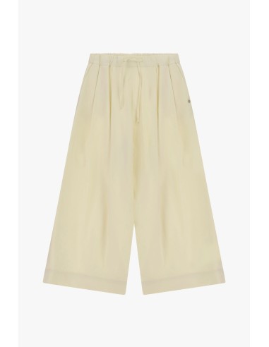 Pantalon palazzo cropped à taille élastiquée Please