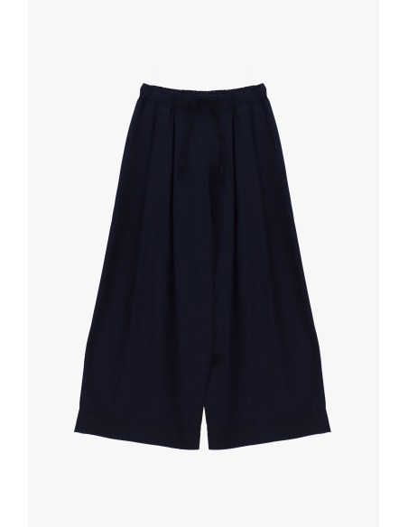 Pantalon palazzo cropped à taille élastiquée Please
