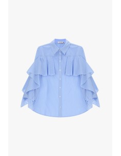 Blouse rayée à volants et manches amples Please 2