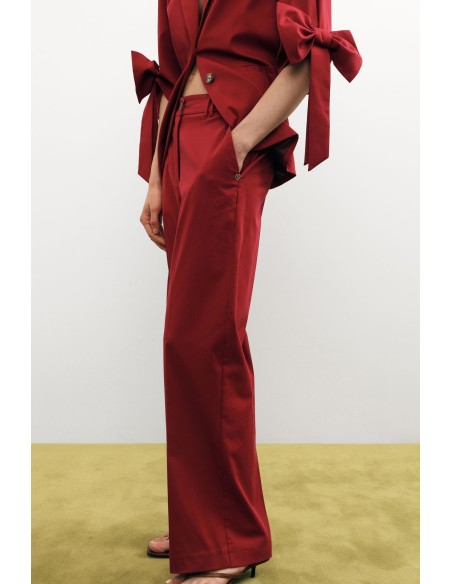 Pantalon palazzo à taille mi-haute avec poches, s’il vous plaît