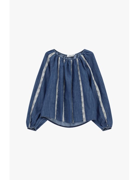 Blouse ample avec empiècements rayés et manches longues, s’il vous plaît