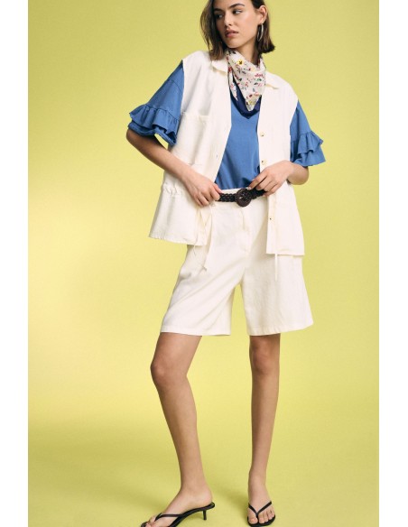 Short regular fit à pinces avec poches latérales Please