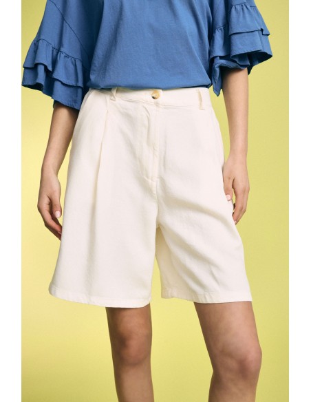 Short regular fit à pinces avec poches latérales Please