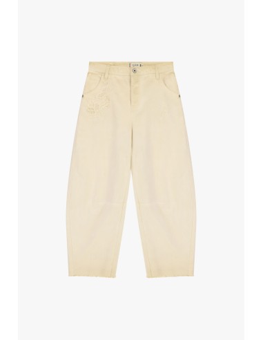 Pantalon taille haute à bas brut Please