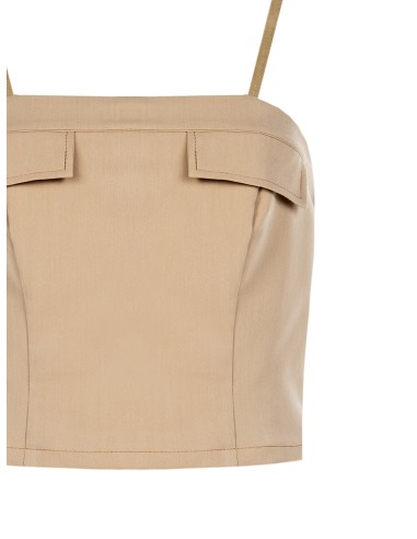 Bustier Crop Top With Elastic Back Rinascimento