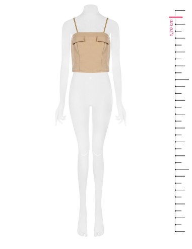 Crop top bustier met elastiek aan de achterkant Rinascimento