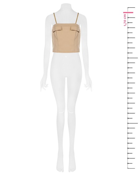 Bustier Crop Top With Elastic Back Rinascimento