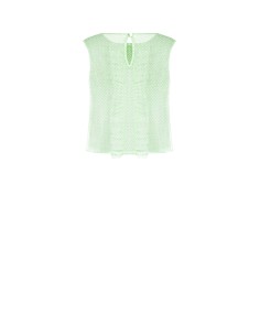 Chemisier carré en tulle transparent à pois avec volants Rinascimento 2